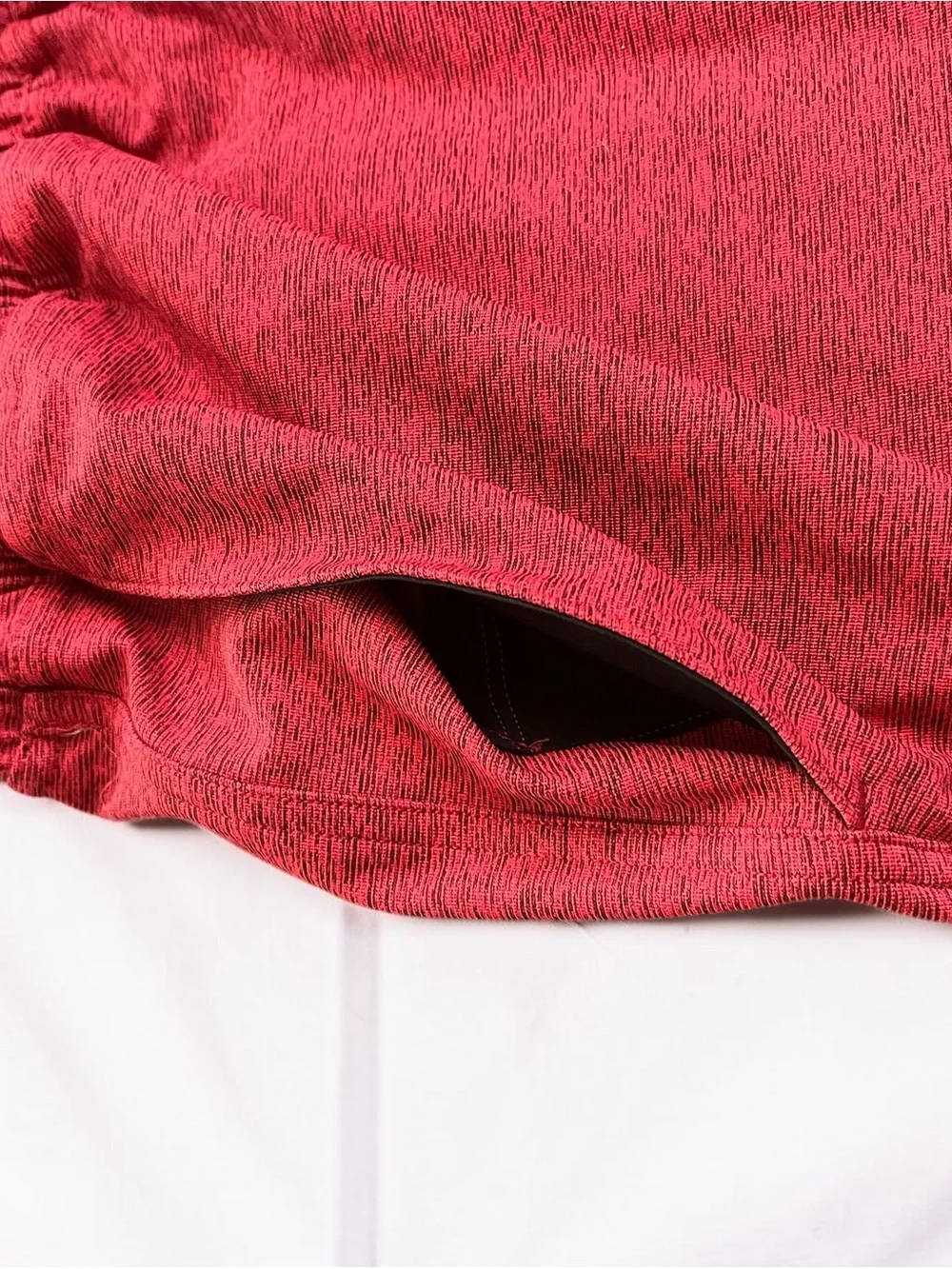 Outdoor Voices Men’s Heather Red Athletic Drawstring Shorts 7.5” Inseam Size S